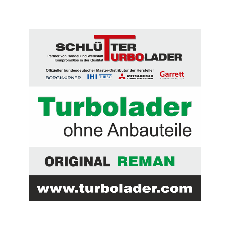 Turbo SCHLÜTTER TURBOLADER 172-11114EOL pour AUDI A1 (8X1, 8XK) 1.4 TFSI 140 CV