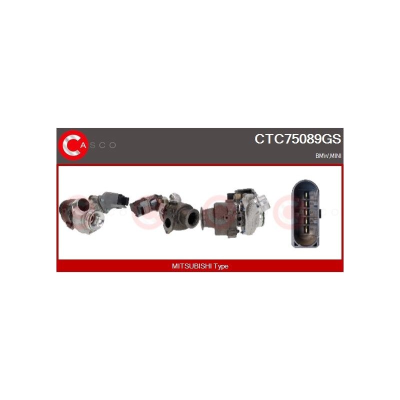 Turbo CASCO CTC75089GS pour BMW 3 (E90) 320 d 177 CV