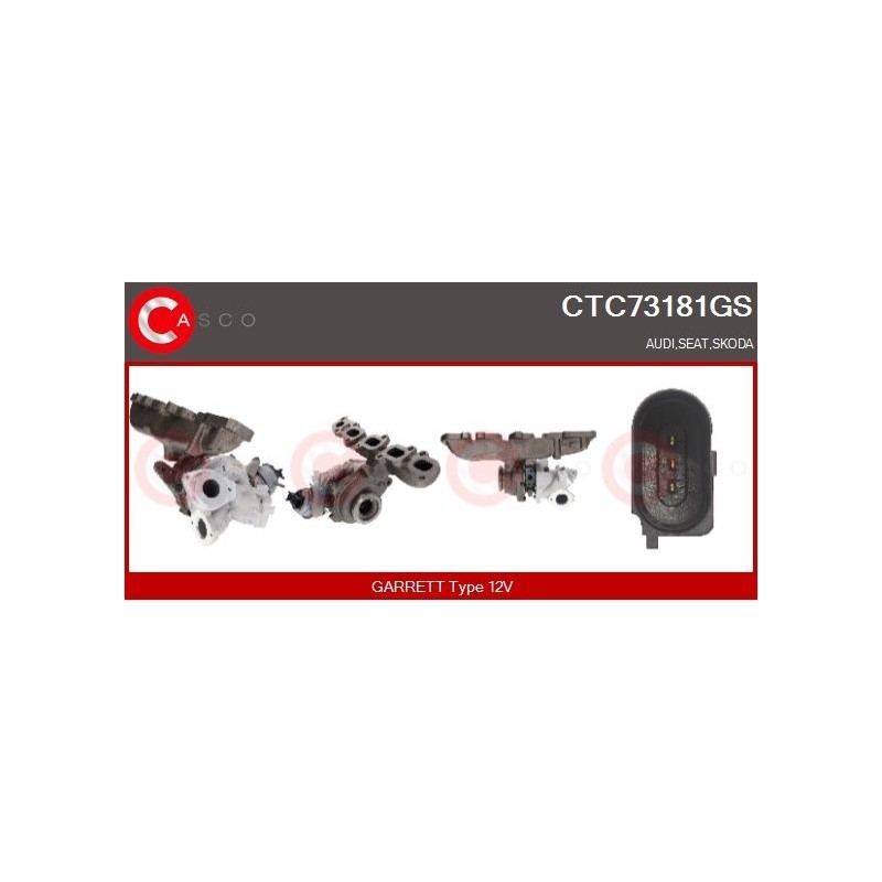 Turbo CASCO CTC73181GS pour MASERATI GHIBLI III (M157) 3.0 S Q4 409 CV