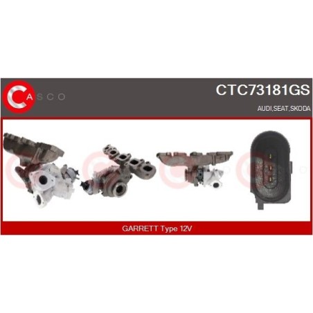 Turbo CASCO CTC73181GS pour MASERATI GHIBLI III (M157) 3.0 S Q4 409 CV
