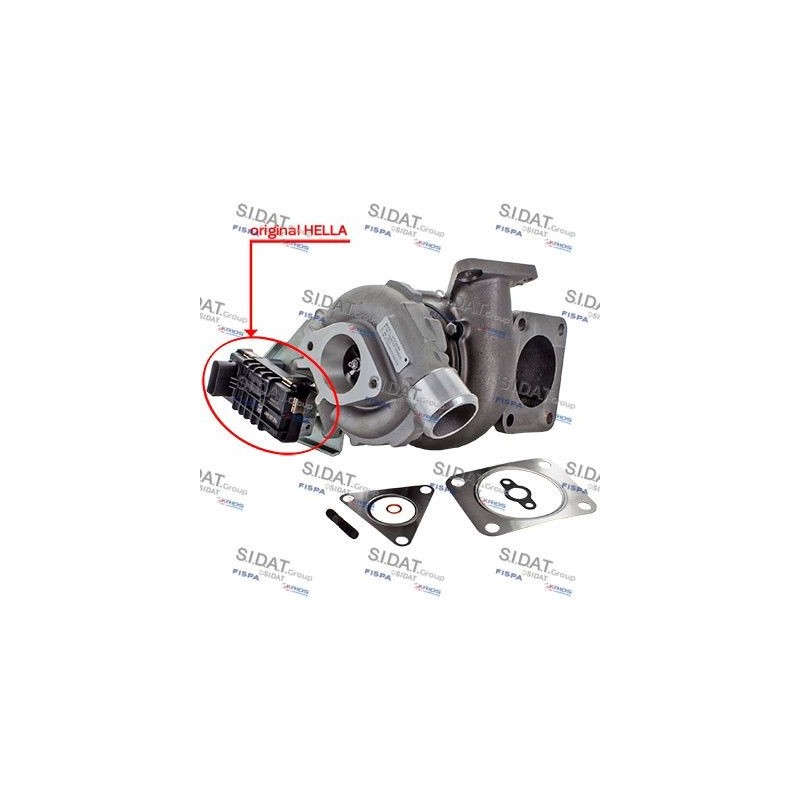 Turbo SIDAT 49.251 pour LAND ROVER DEFENDER Cabrio (L316) 2.4 Td4 4x4 (L317) 122 CV